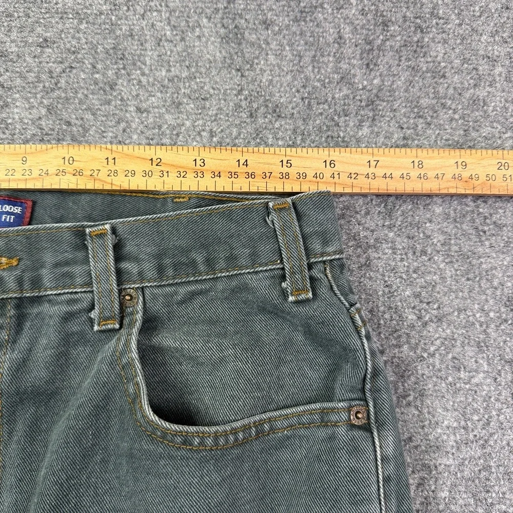 Arizona Mens Loose Fit Jeans 32x33 Green Baggy Straight Y2K Skater Vintage